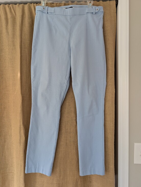 Violets & Roses Pants - Violets & Roses Light Blue Slim Stretch Dress Pants Sz 12/31
